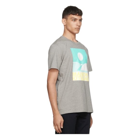 Maison Kitsuné x Anthony Burrill Edition Graphic Tee Grey Melange Cotton Knit XS - Picture 4 of 11